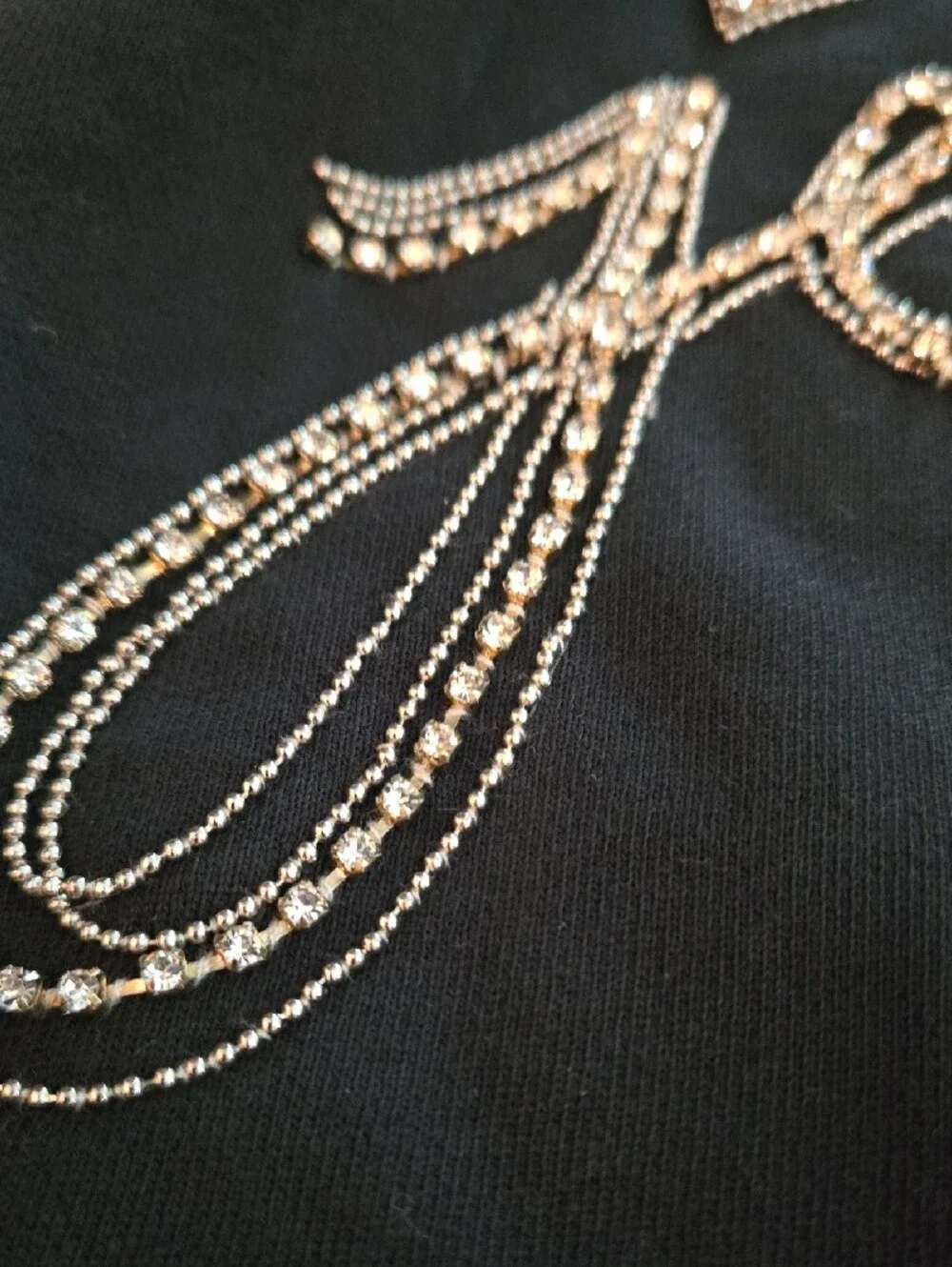 NWT Cinq A Sept Black 'je t'aime' Embellished Sweatshirt - Women